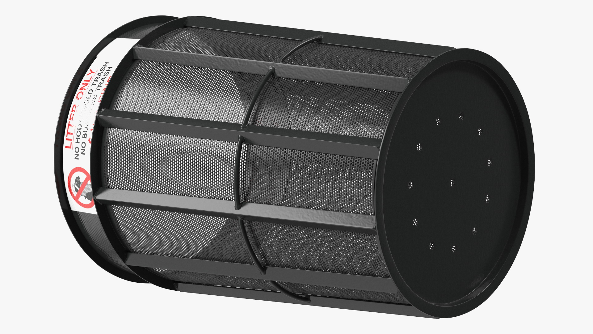 3D Public Park Litter Trash Can model