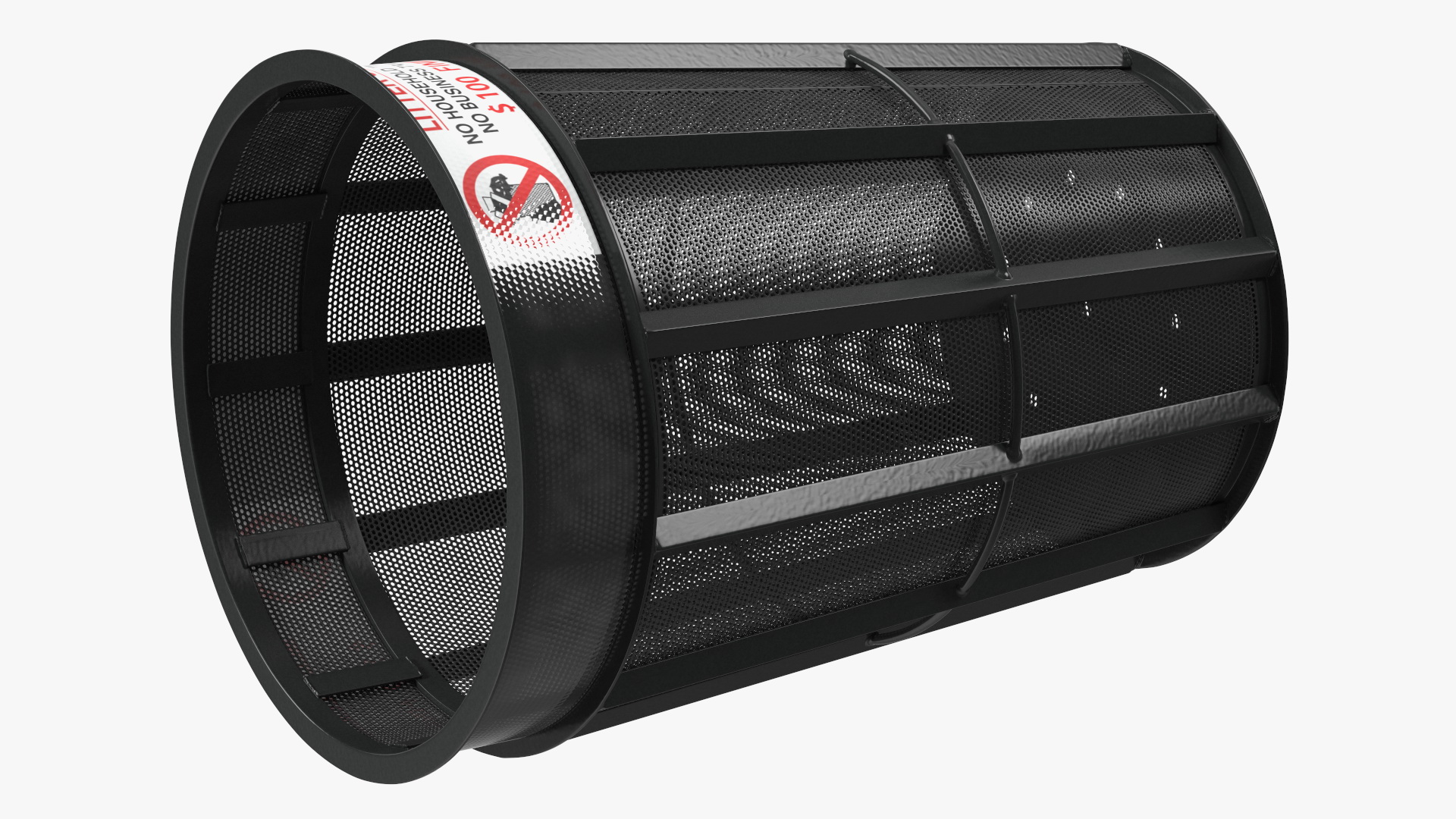 3D Public Park Litter Trash Can model