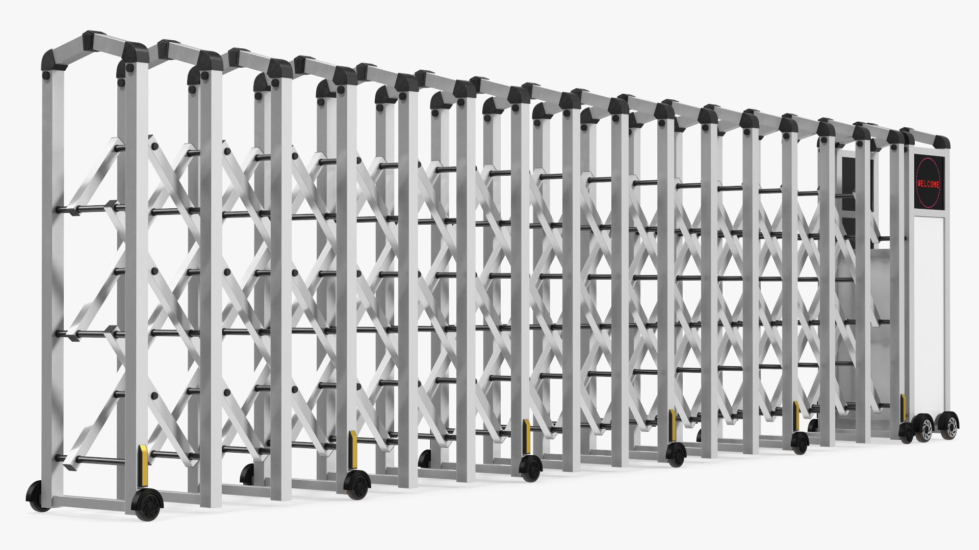 3D Trackless Retractable Gate 5m Rigged
