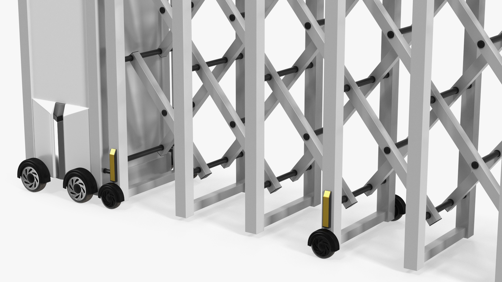 3D Trackless Retractable Gate 5m Rigged