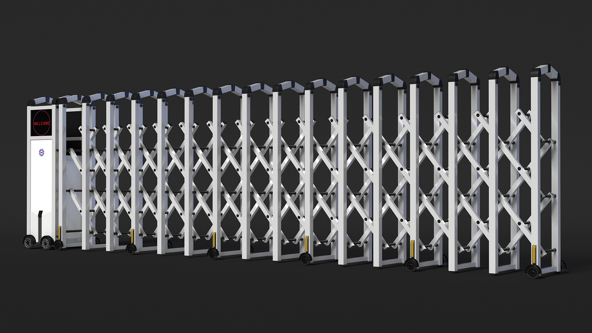 3D Trackless Retractable Gate 5m Rigged