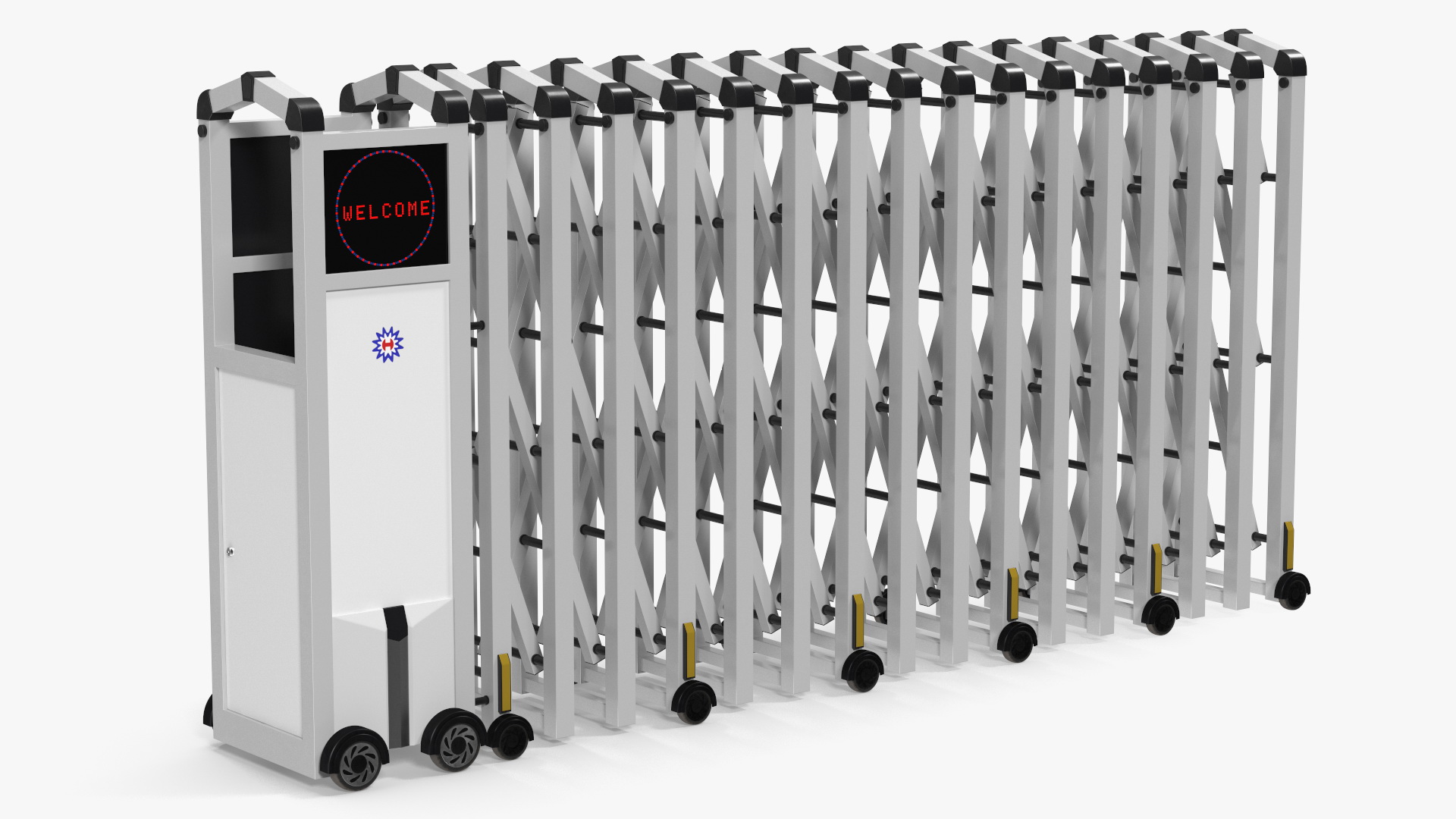 3D Trackless Retractable Gate 5m Rigged