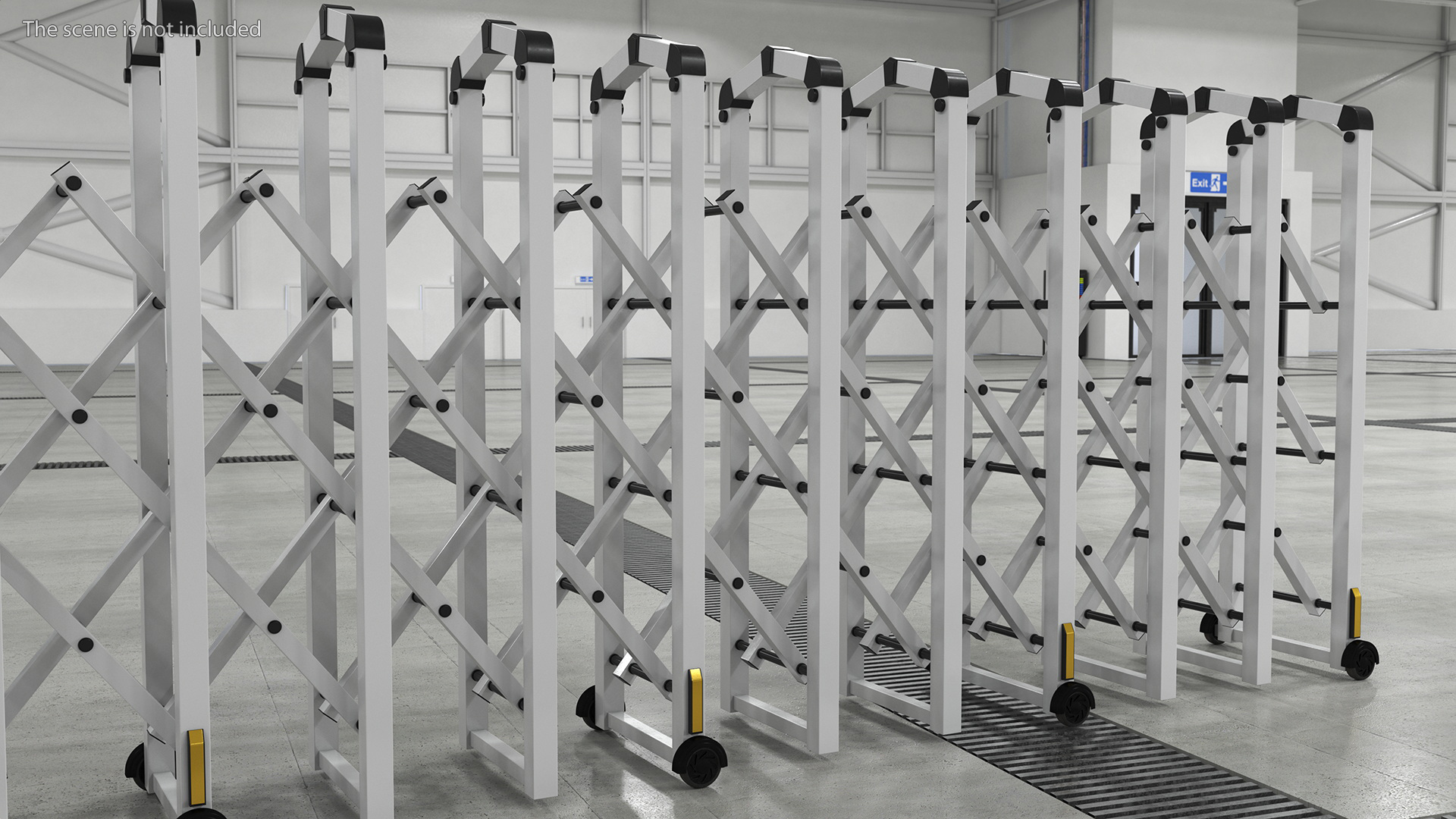 3D Trackless Retractable Gate 5m Rigged