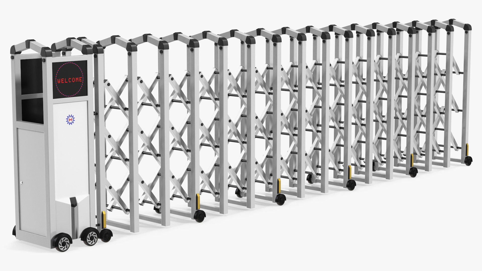 3D Trackless Retractable Gate 5m Rigged