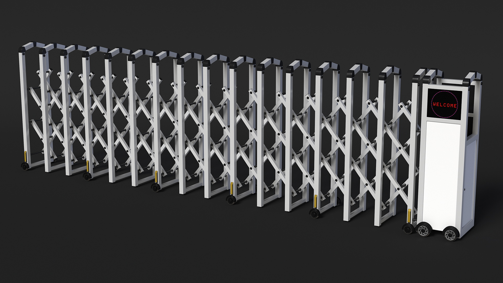 3D Trackless Retractable Gate 5m Rigged