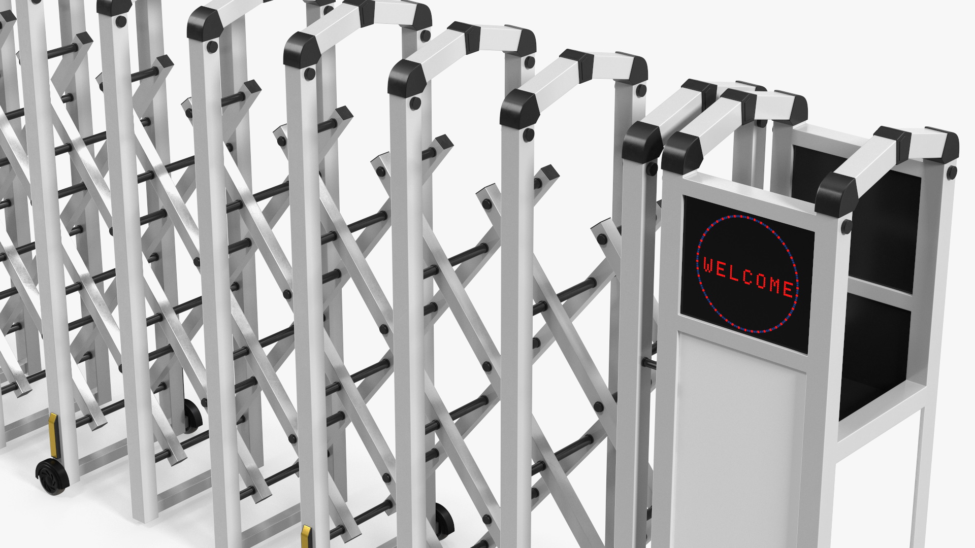 3D Trackless Retractable Gate 5m Rigged