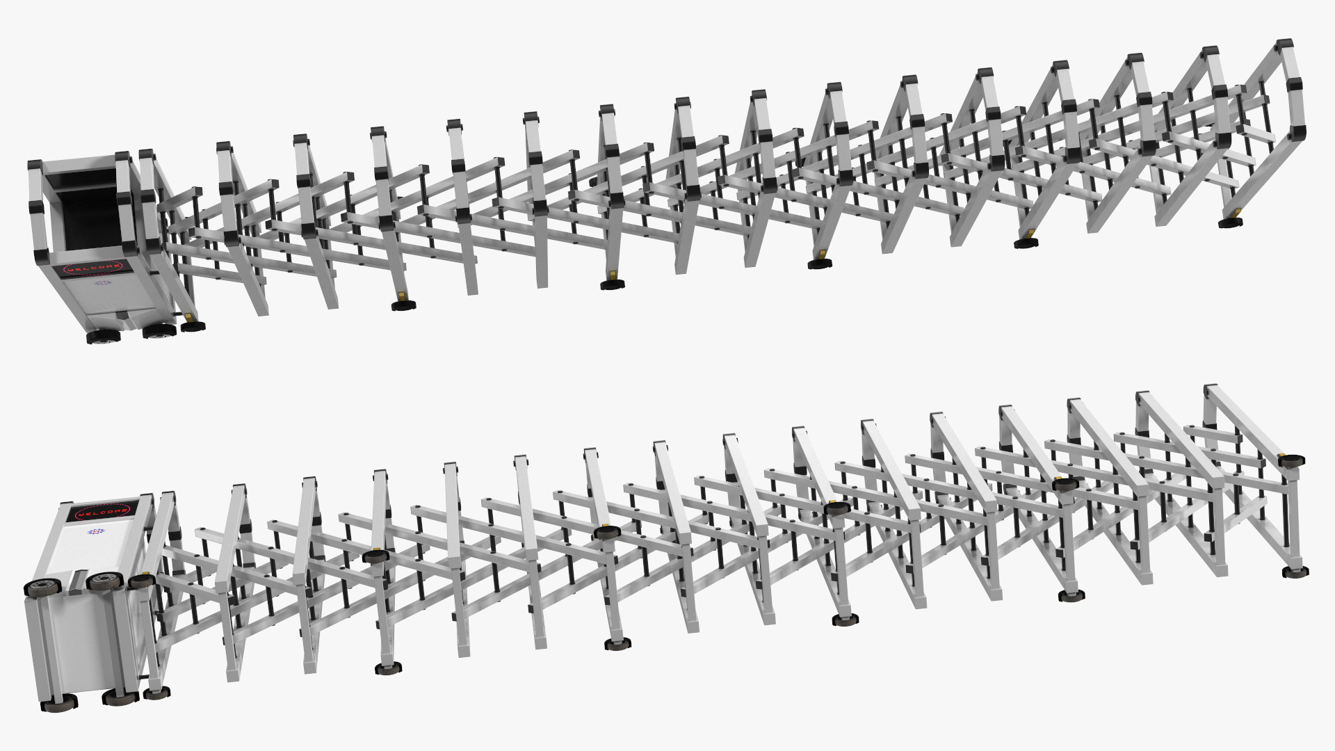 3D Trackless Retractable Gate 5m Rigged