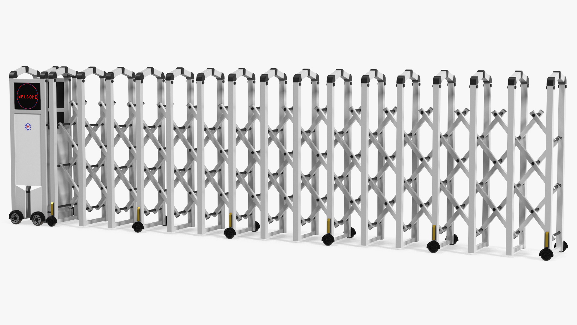 3D Trackless Retractable Gate 5m Rigged