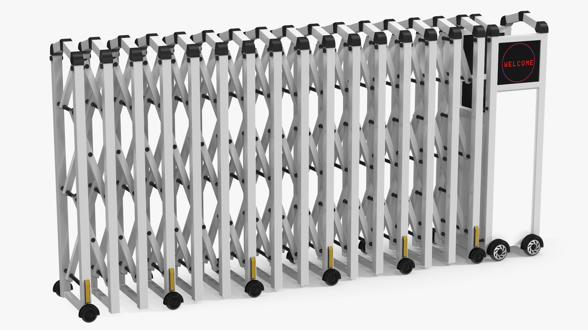 3D Trackless Retractable Gate 5m Rigged