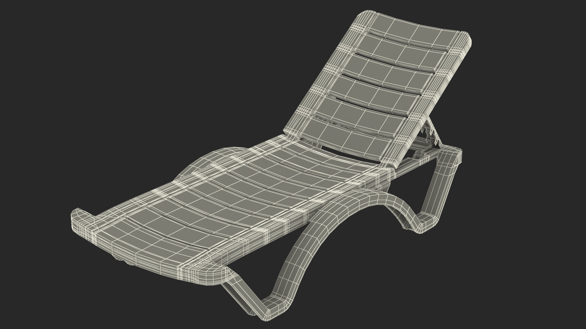 3D model Women in Bikini Lying on Chaise Lounge Rigged