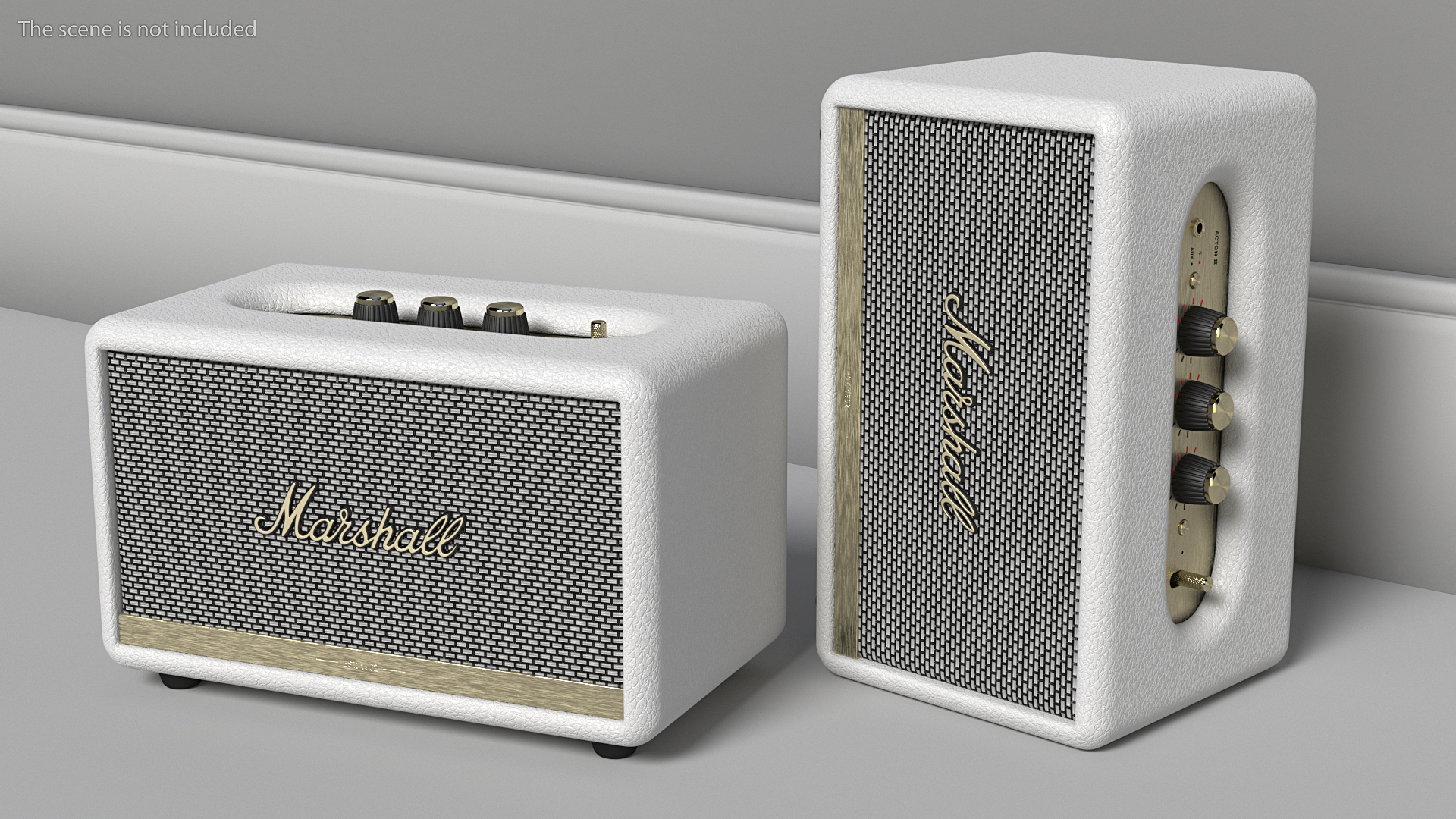 Marshall Acton II Wireless Wi-Fi Smart Speaker White 3D