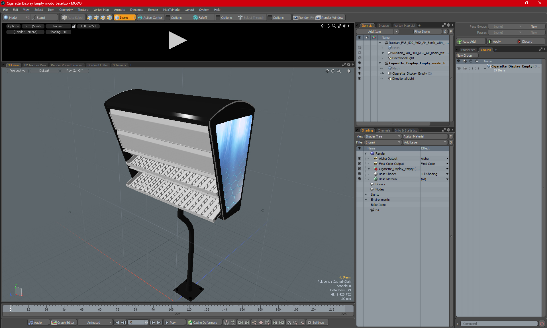 3D Cigarette Display Empty model