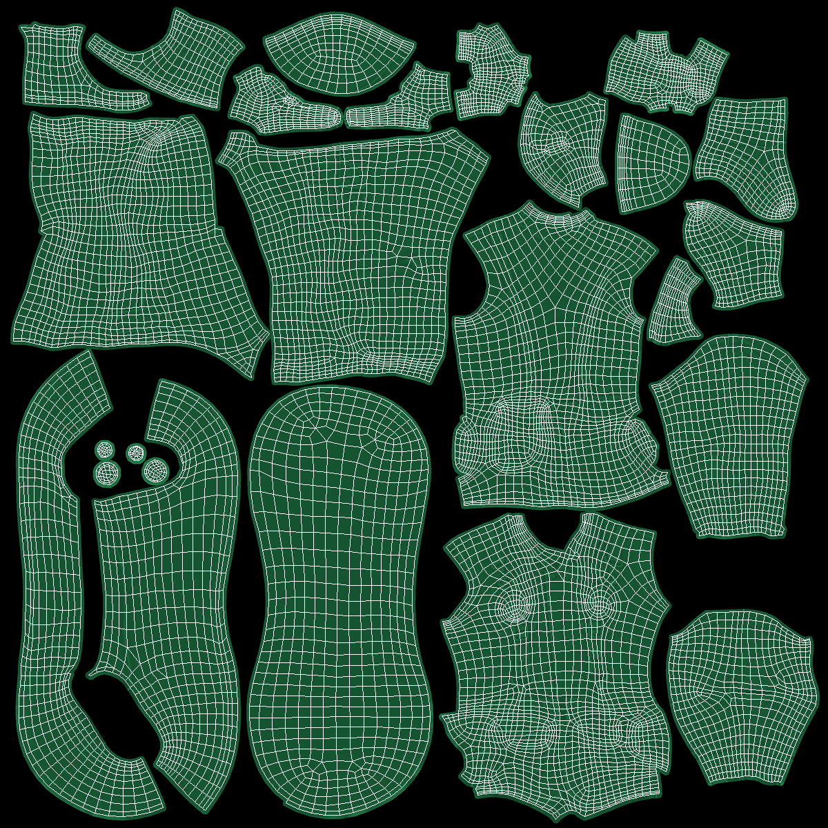 Vintage Green Plastic Toy Soldier Set 3D