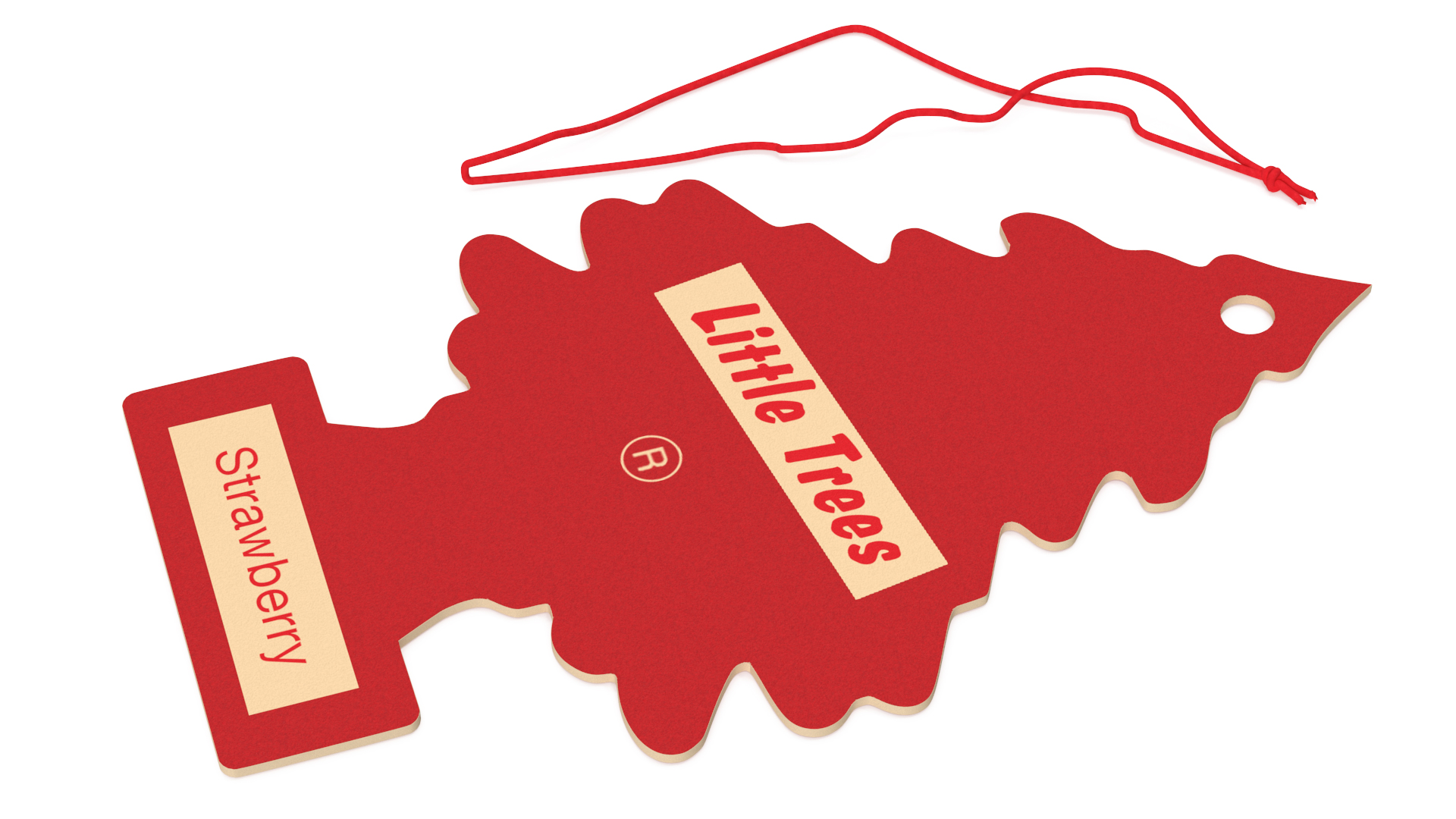 3D Little Trees Car Freshener Strawberry Scent model
