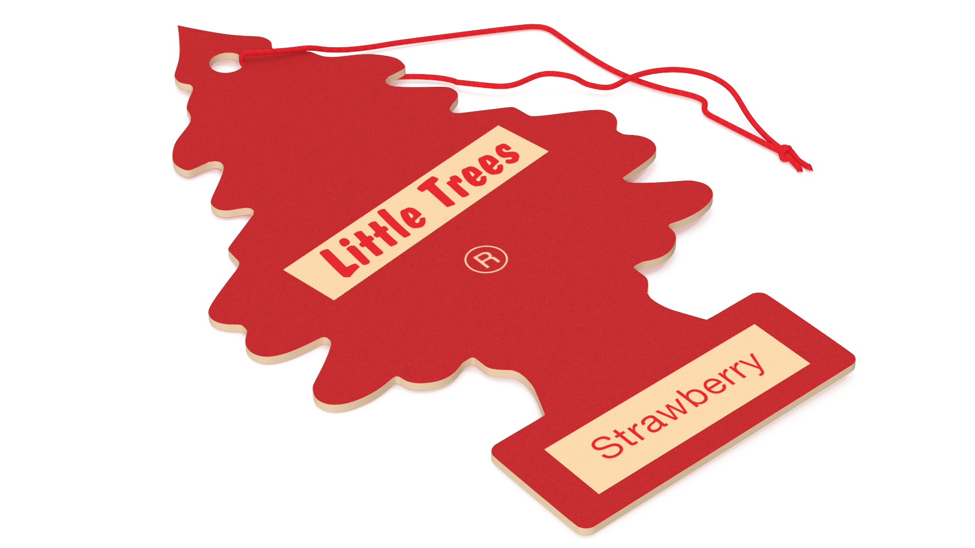 3D Little Trees Car Freshener Strawberry Scent model