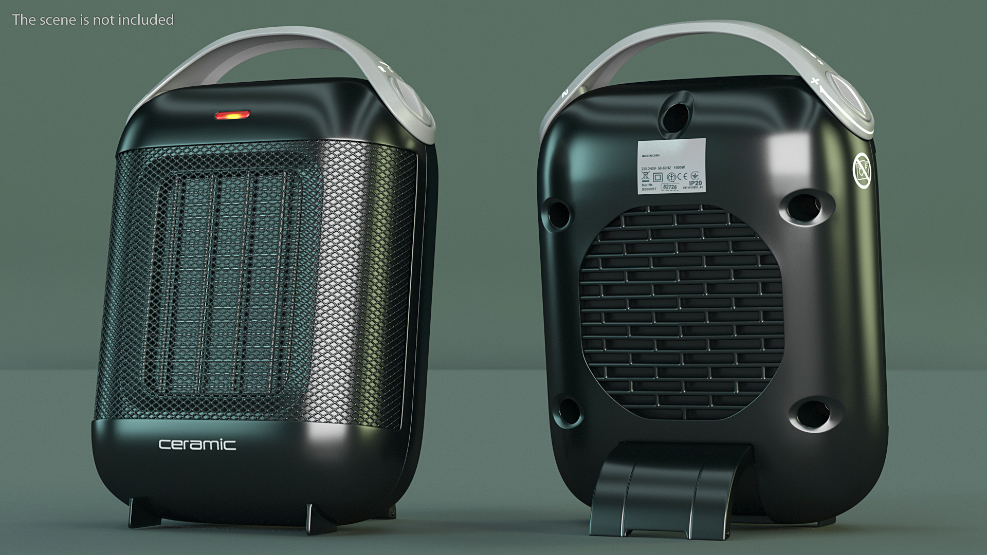 3D Compact Ceramic Heater Black model