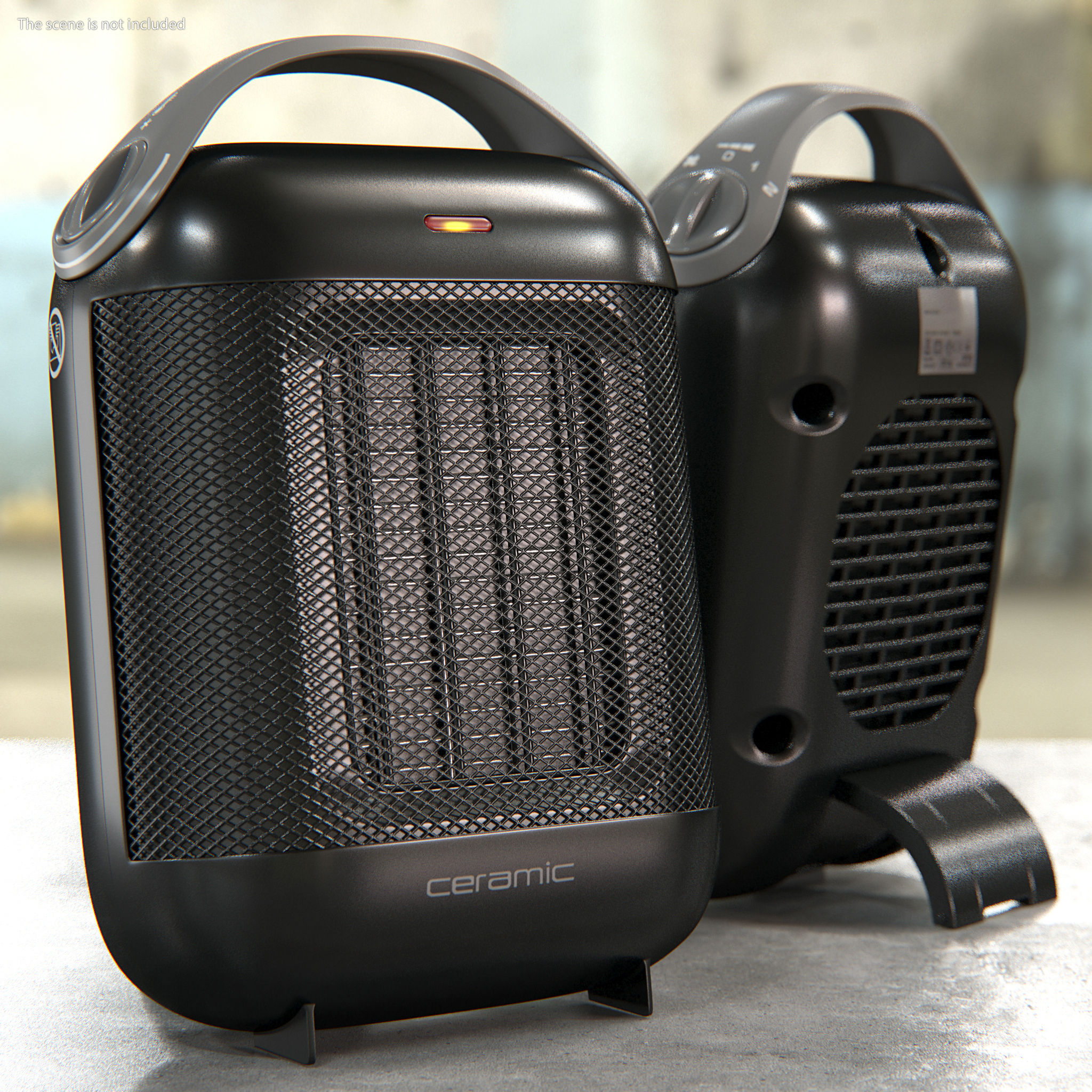 3D Compact Ceramic Heater Black model