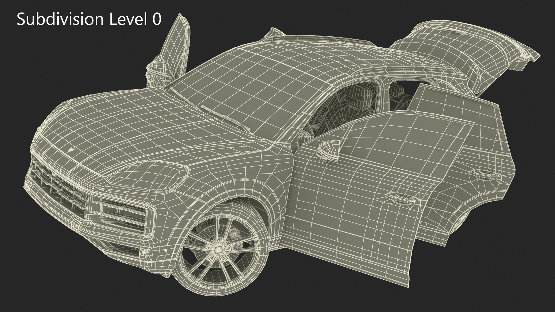 Porsche Cayenne Turbo E-Hybrid Carmine Red Rigged 3D model