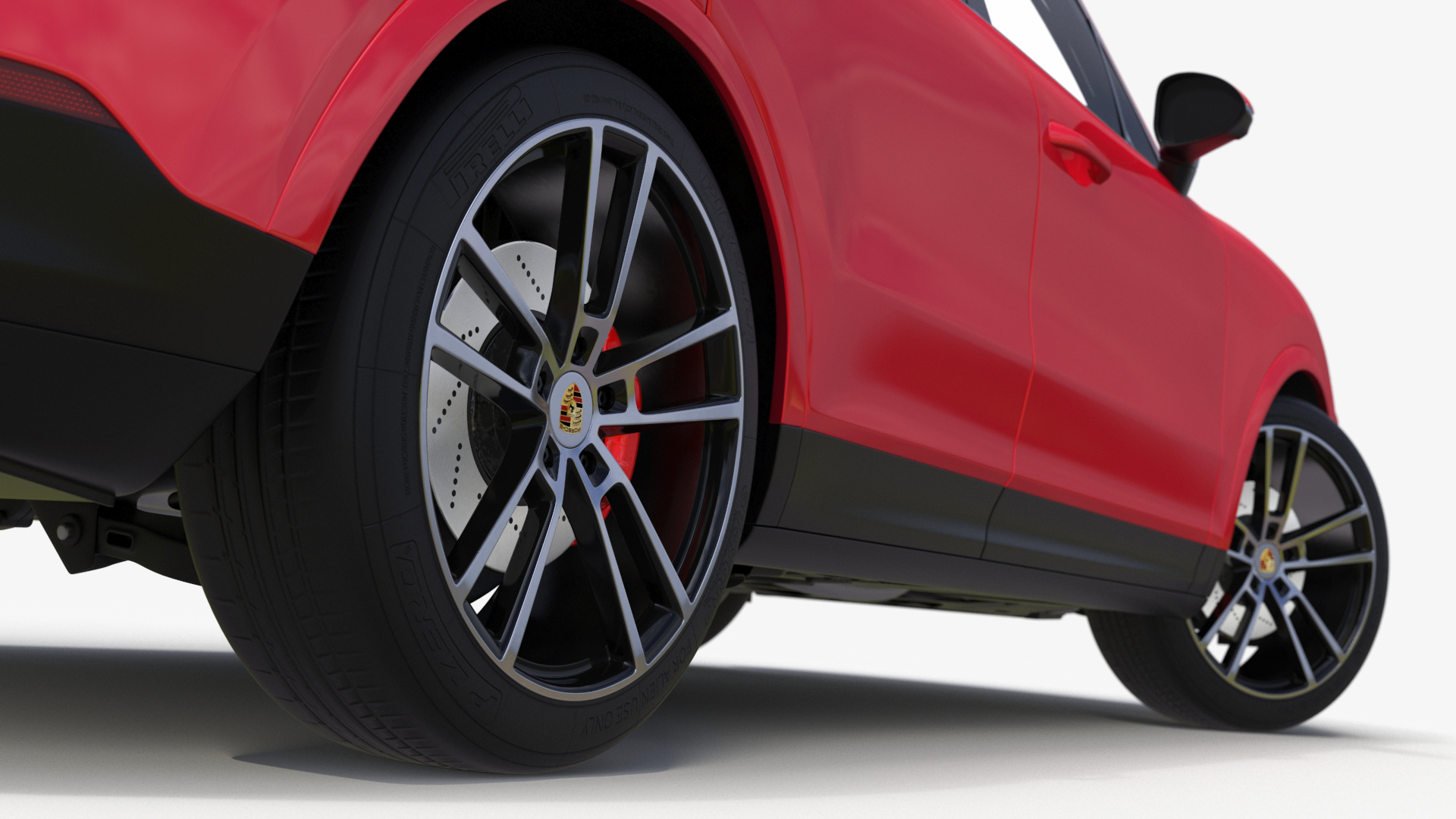 Porsche Cayenne Turbo E-Hybrid Carmine Red Rigged 3D model