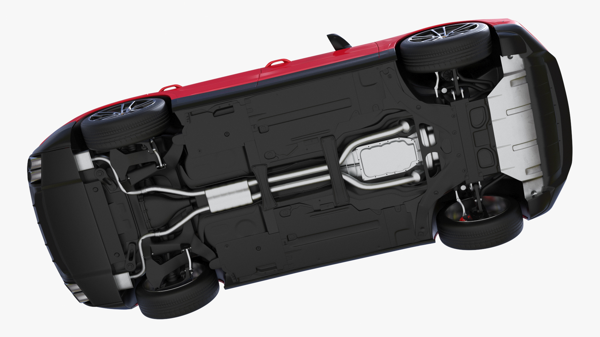 Porsche Cayenne Turbo E-Hybrid Carmine Red Rigged 3D model