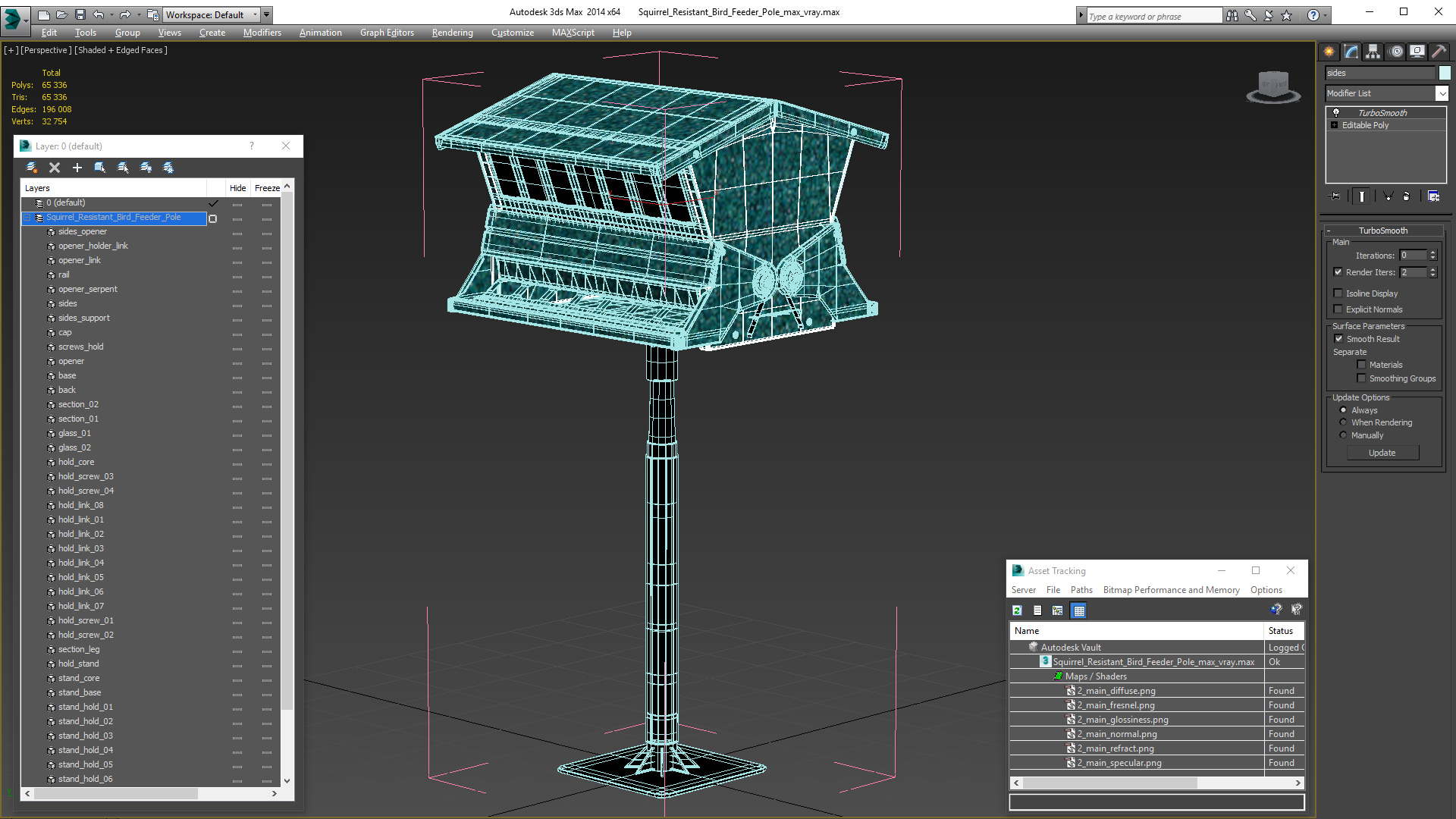 3D model Squirrel Resistant Bird Feeder Pole