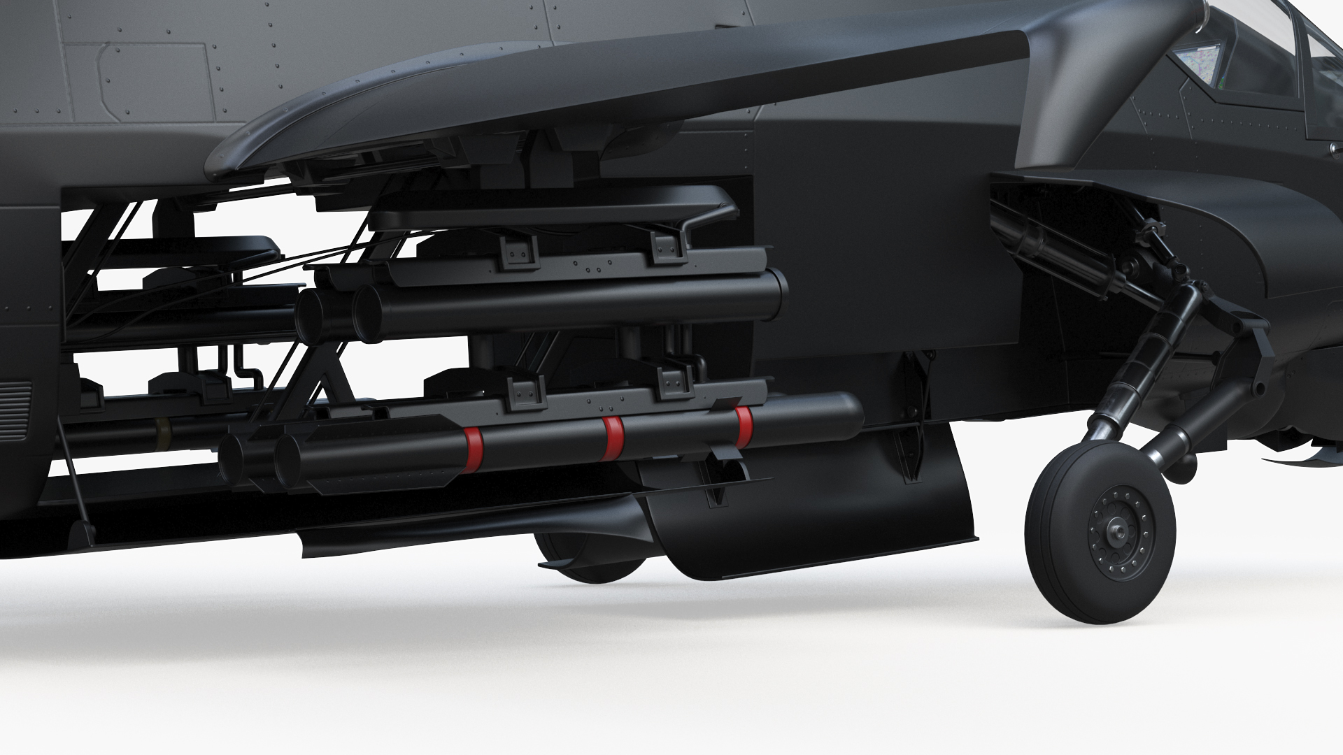 Military Attack Helicopter with Weapon Rigged for Cinema 4D 3D model