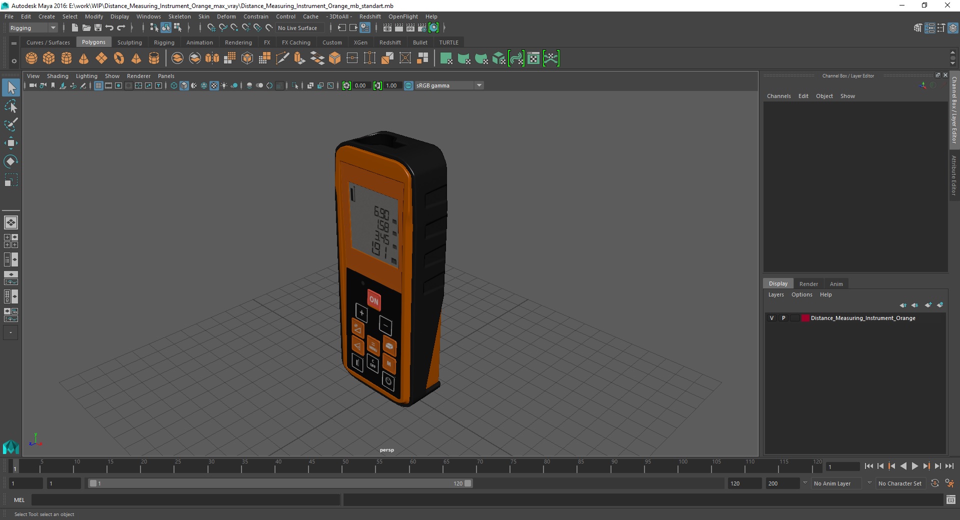 3D Distance Measuring Instrument Orange
