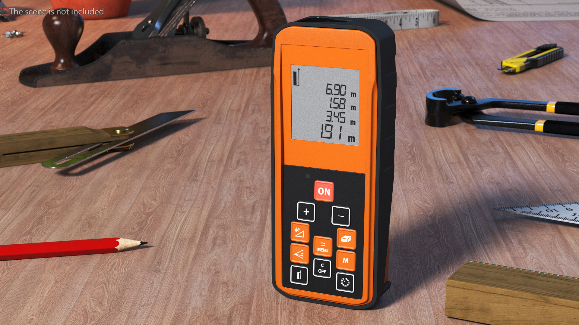 3D Distance Measuring Instrument Orange