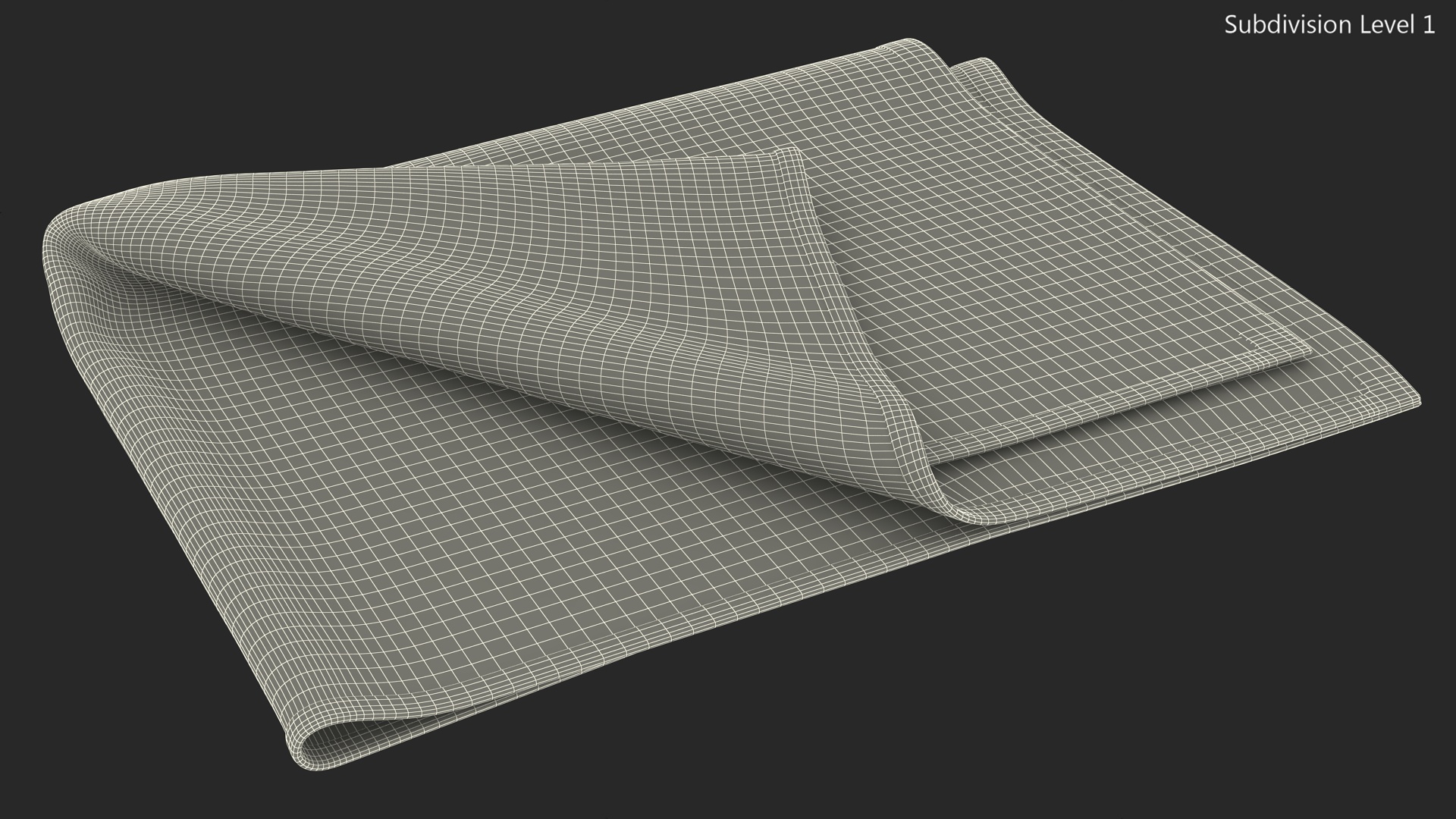 Folded Bath Towel 3D