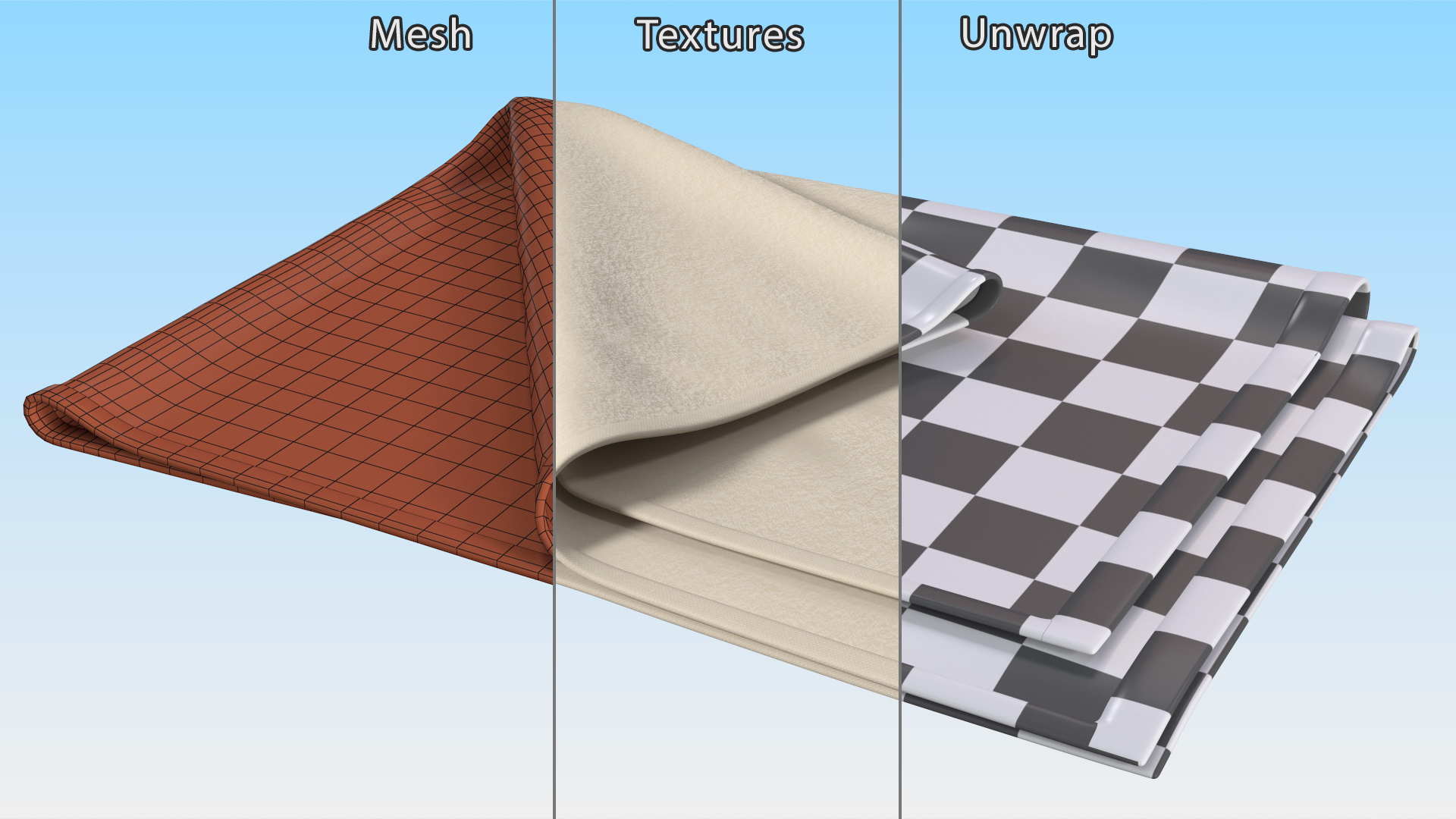 Folded Bath Towel 3D