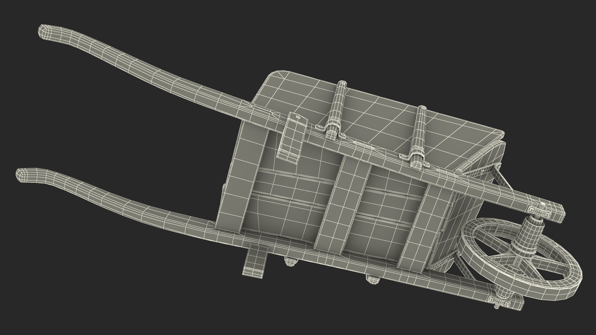 Vintage Wheelbarrow Blue 3D model