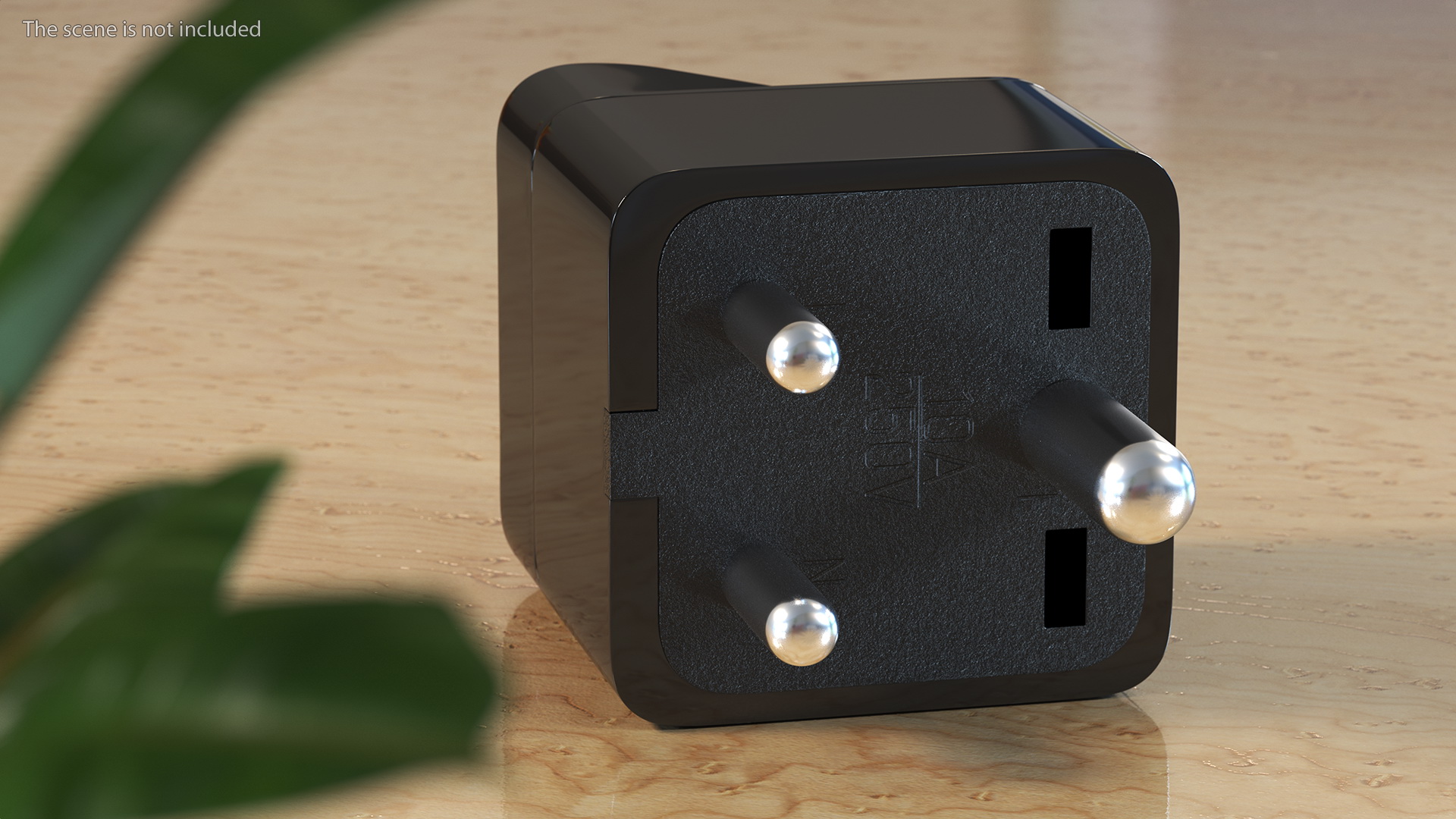 3D Type D Electrical Plug Adapter Black