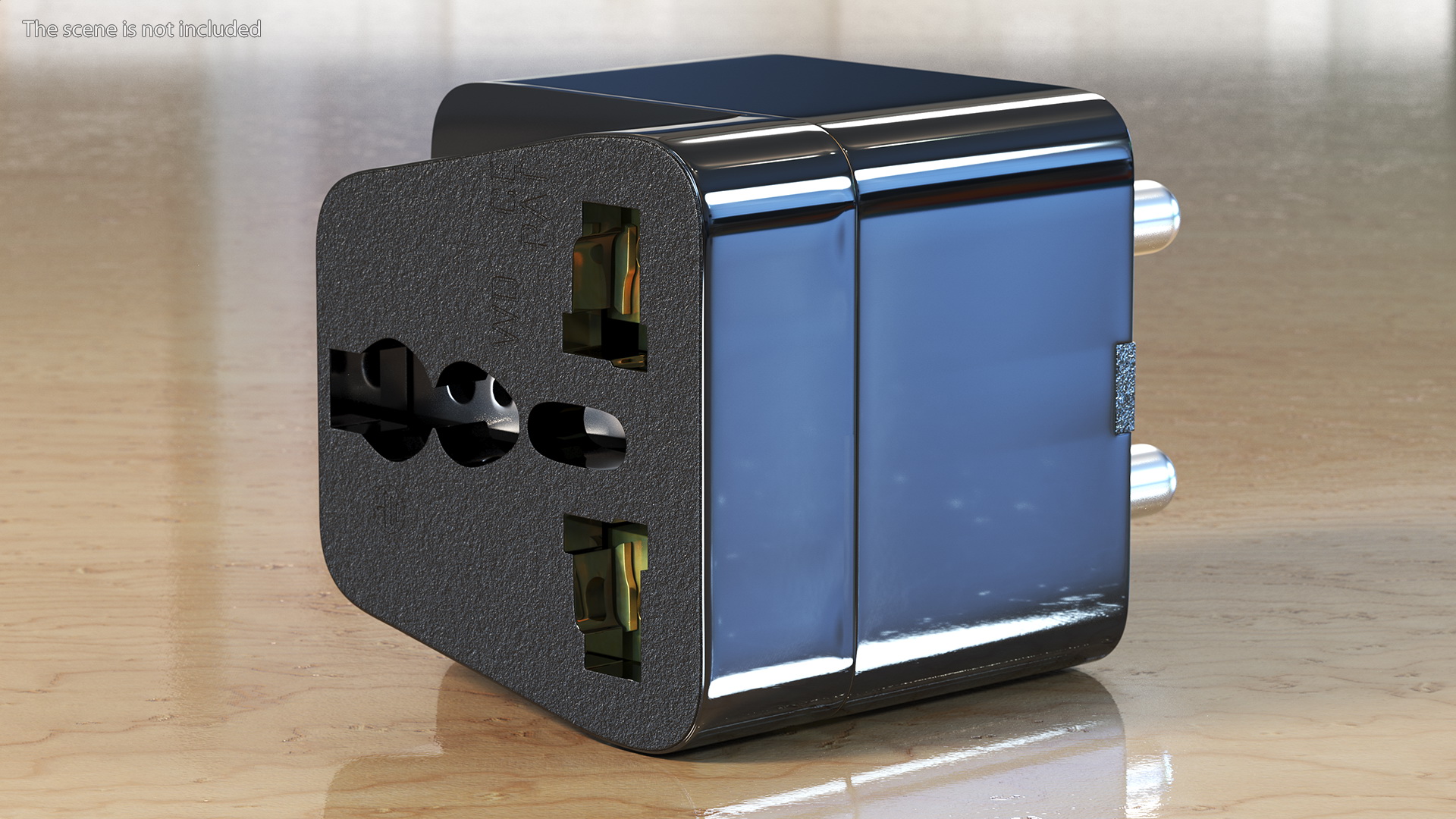 3D Type D Electrical Plug Adapter Black