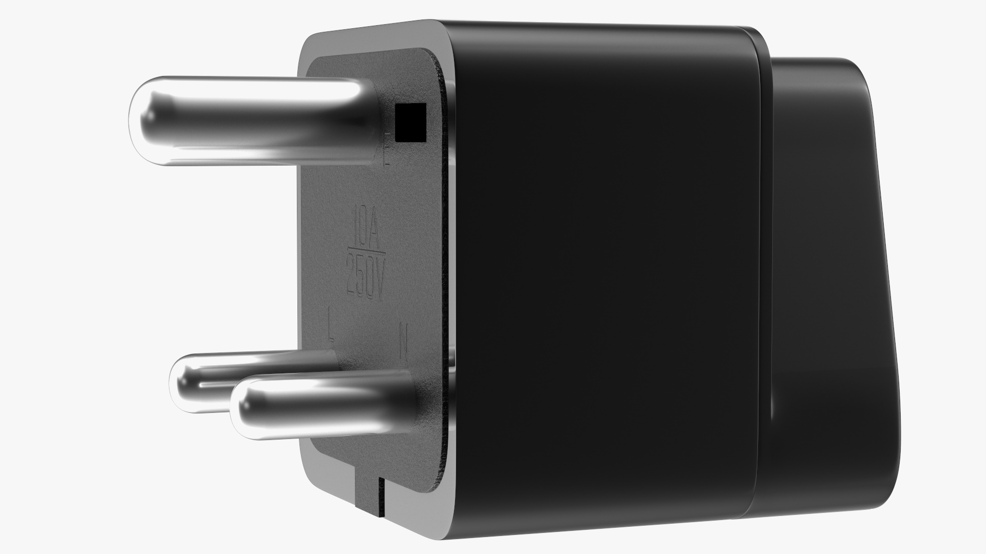 3D Type D Electrical Plug Adapter Black