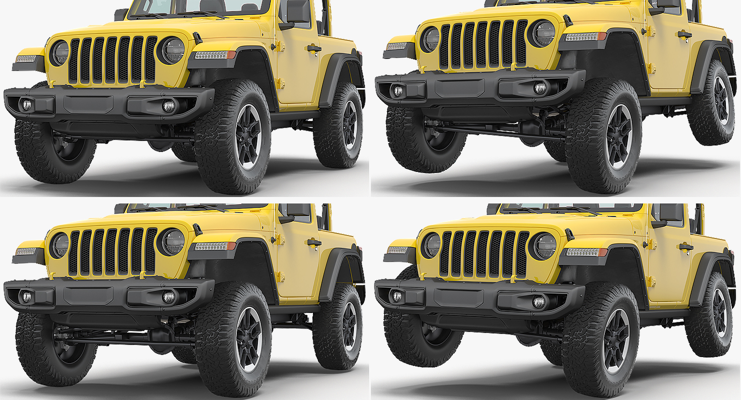 Jeep Wrangler Rubicon 4X4 Rigged 3D