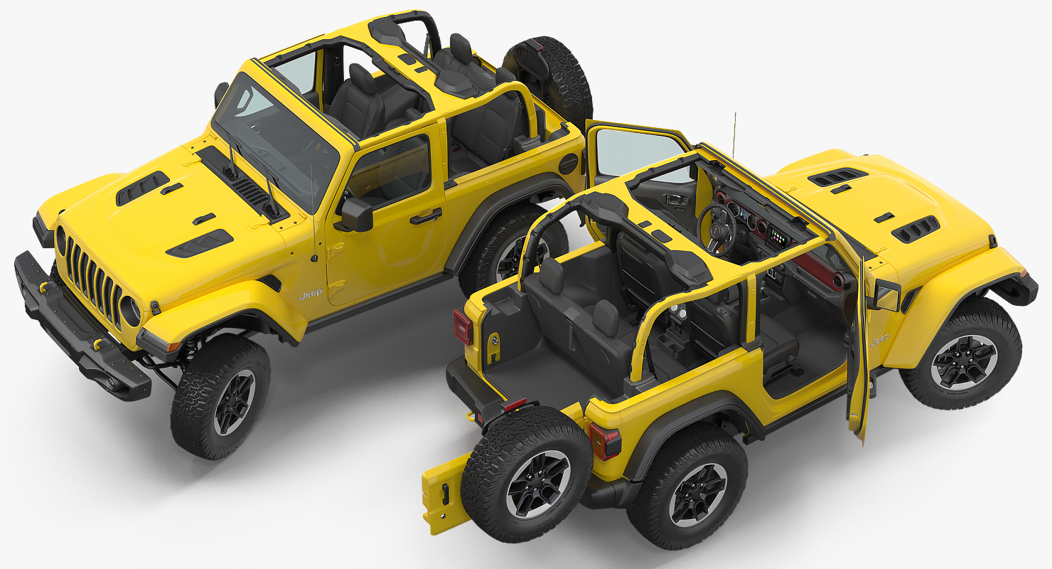 Jeep Wrangler Rubicon 4X4 Rigged 3D