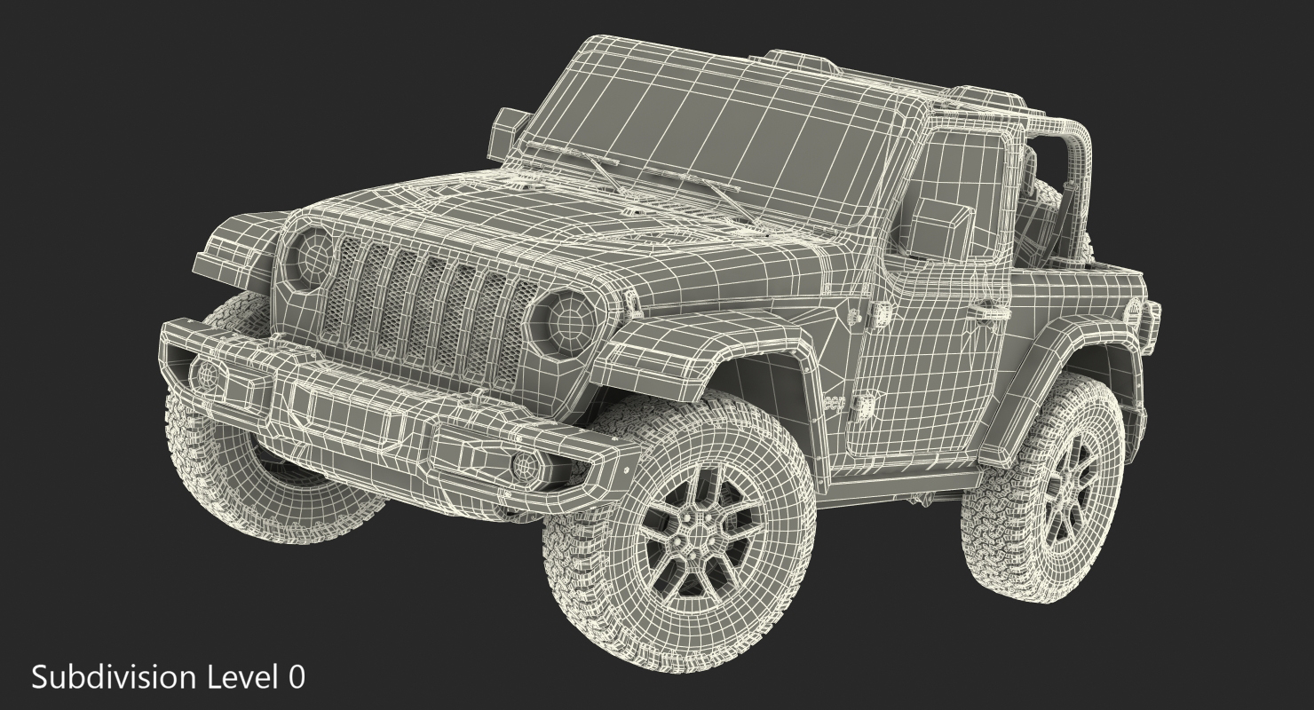 Jeep Wrangler Rubicon 4X4 Rigged 3D