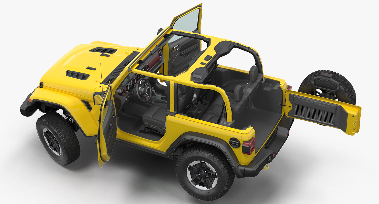 Jeep Wrangler Rubicon 4X4 Rigged 3D