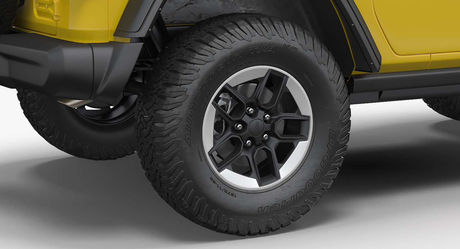 Jeep Wrangler Rubicon 4X4 Rigged 3D