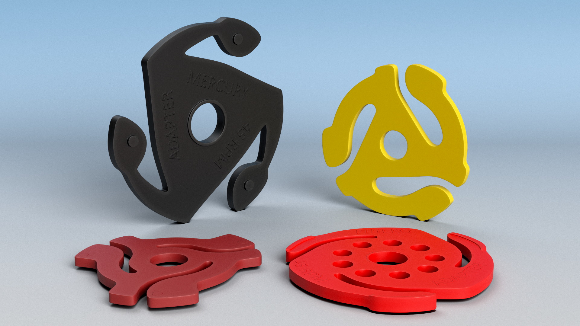 45 RPM Record Adapter Set, view 2