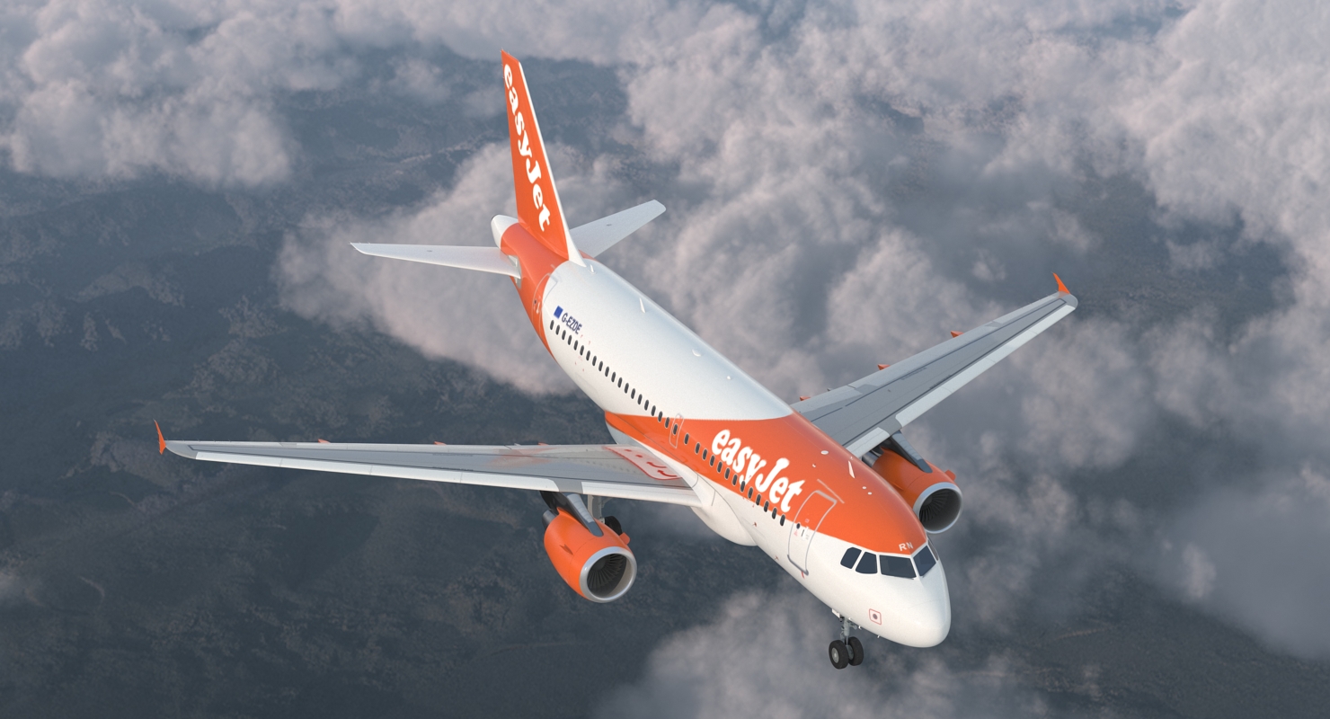 Airbus A319 EasyJet Airline 3D