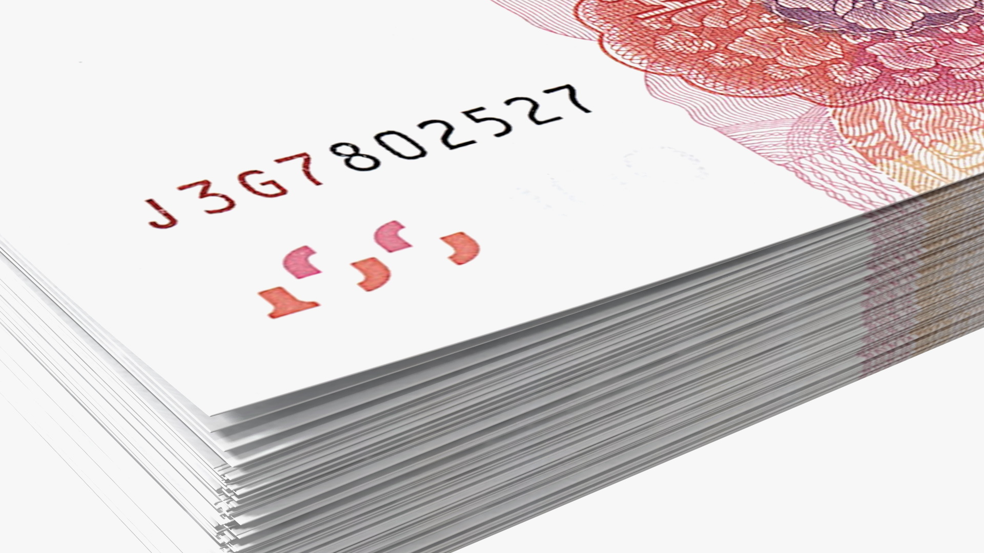 3D Chinese 100 Yuan 2015 Banknotes Bundle model