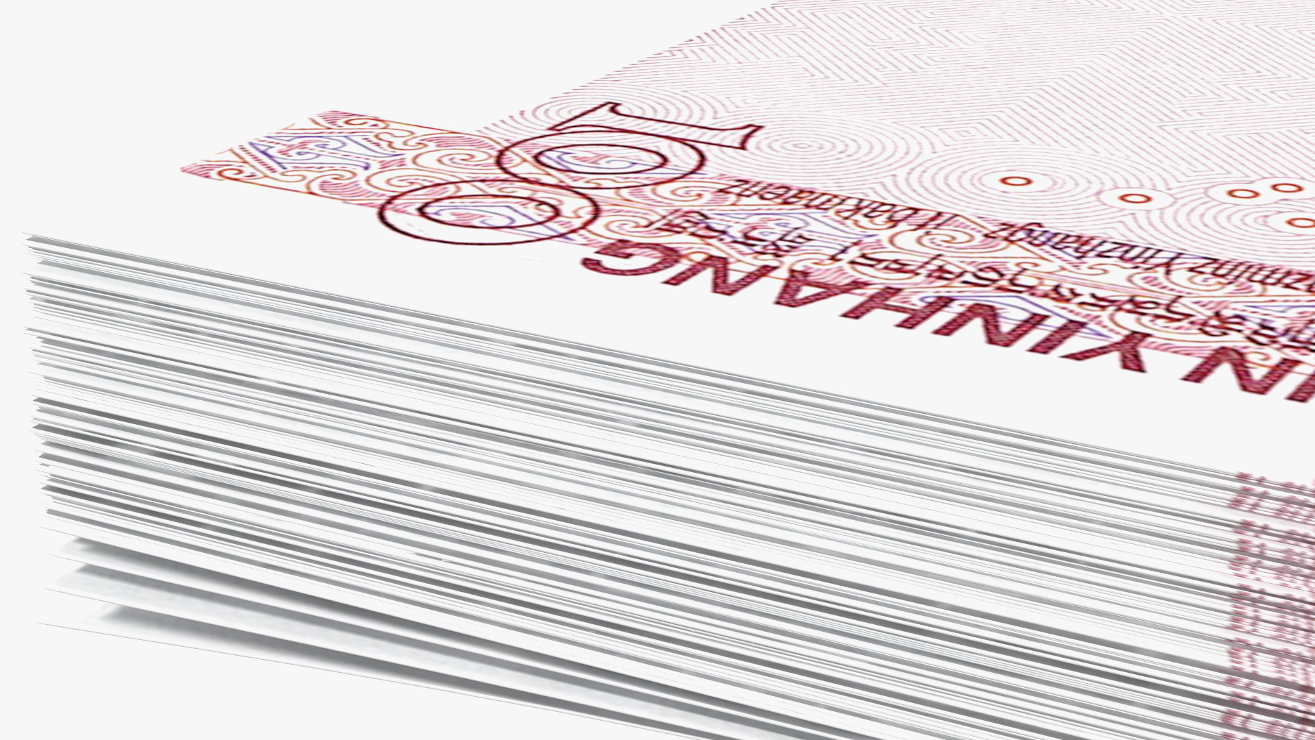 3D Chinese 100 Yuan 2015 Banknotes Bundle model