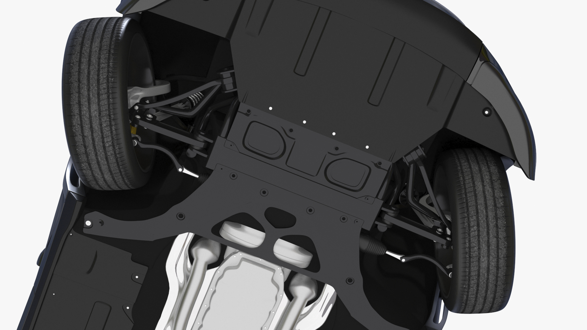 3D Furious Crossover Sports Car Black Rigged