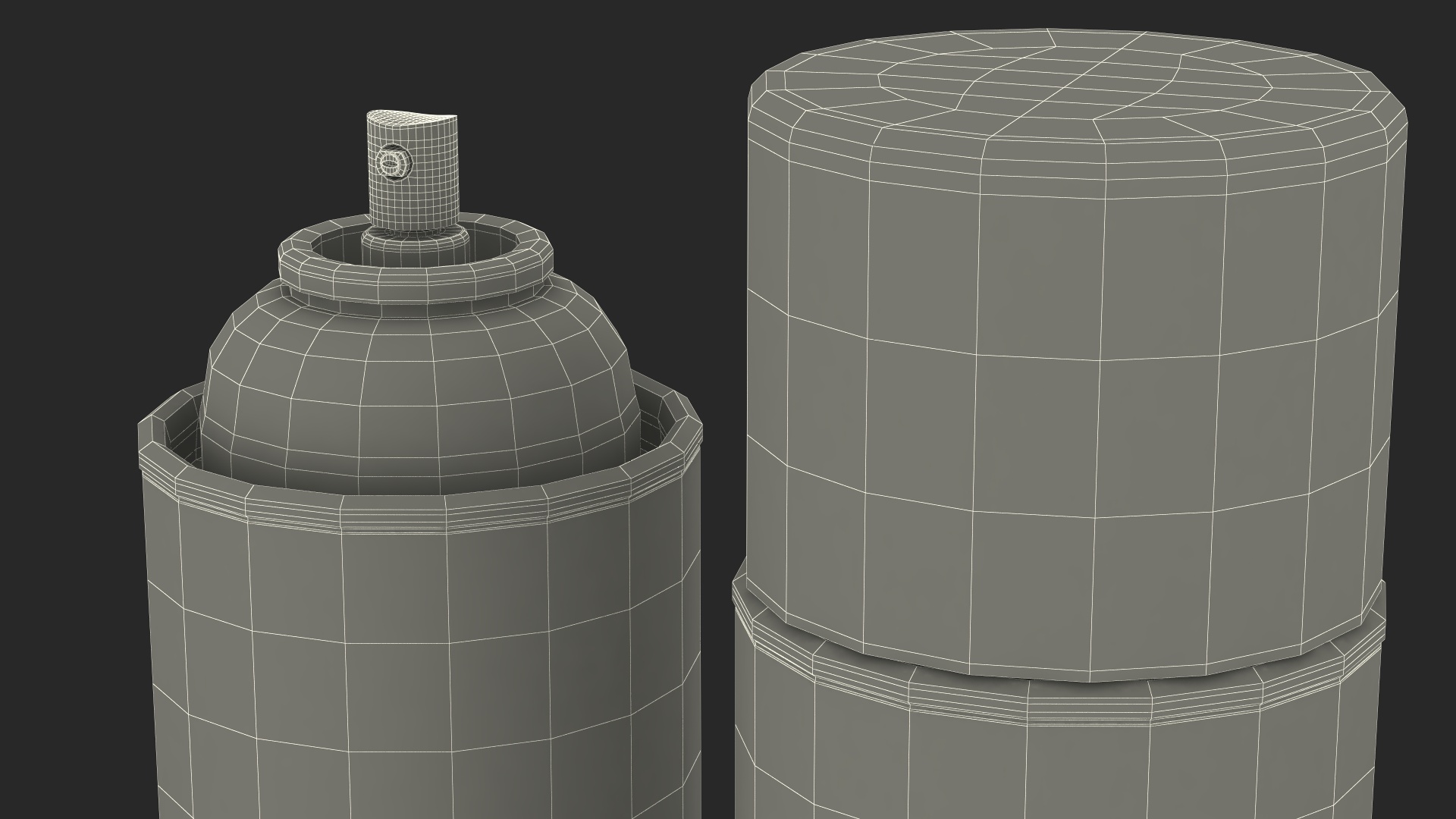 3D Recycling Aerosol Cans Cool Colors Set model