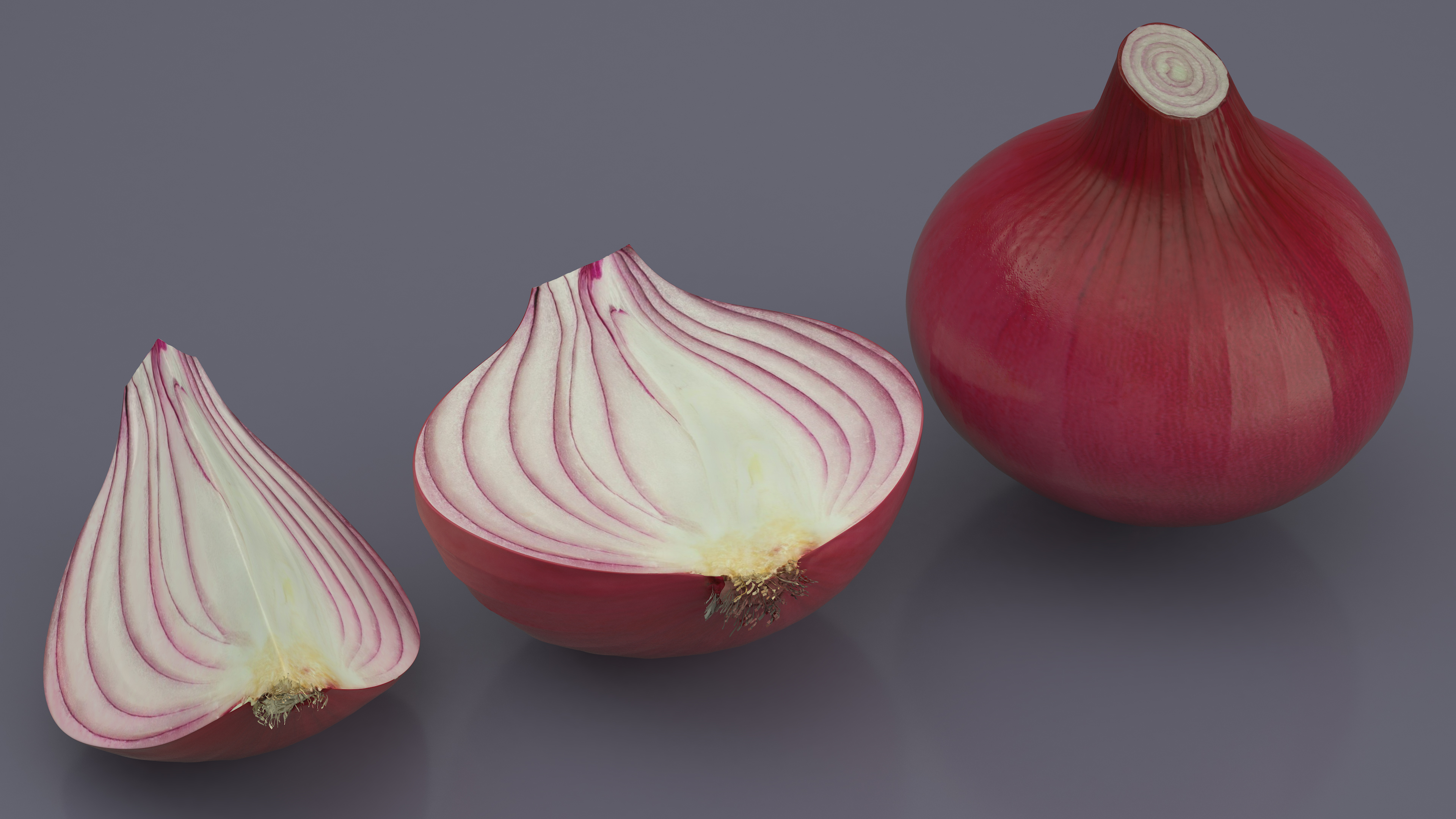 Red Onions Fur 3D model