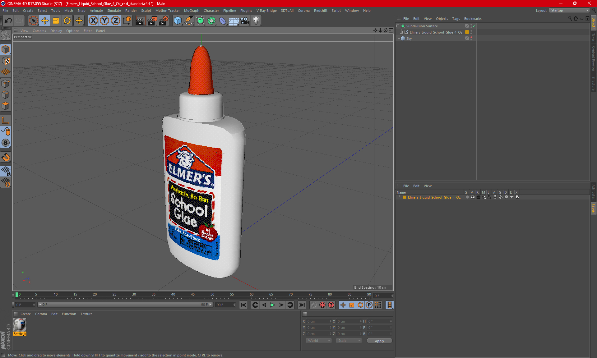 3D model Elmers Liquid School Glue 4 Oz