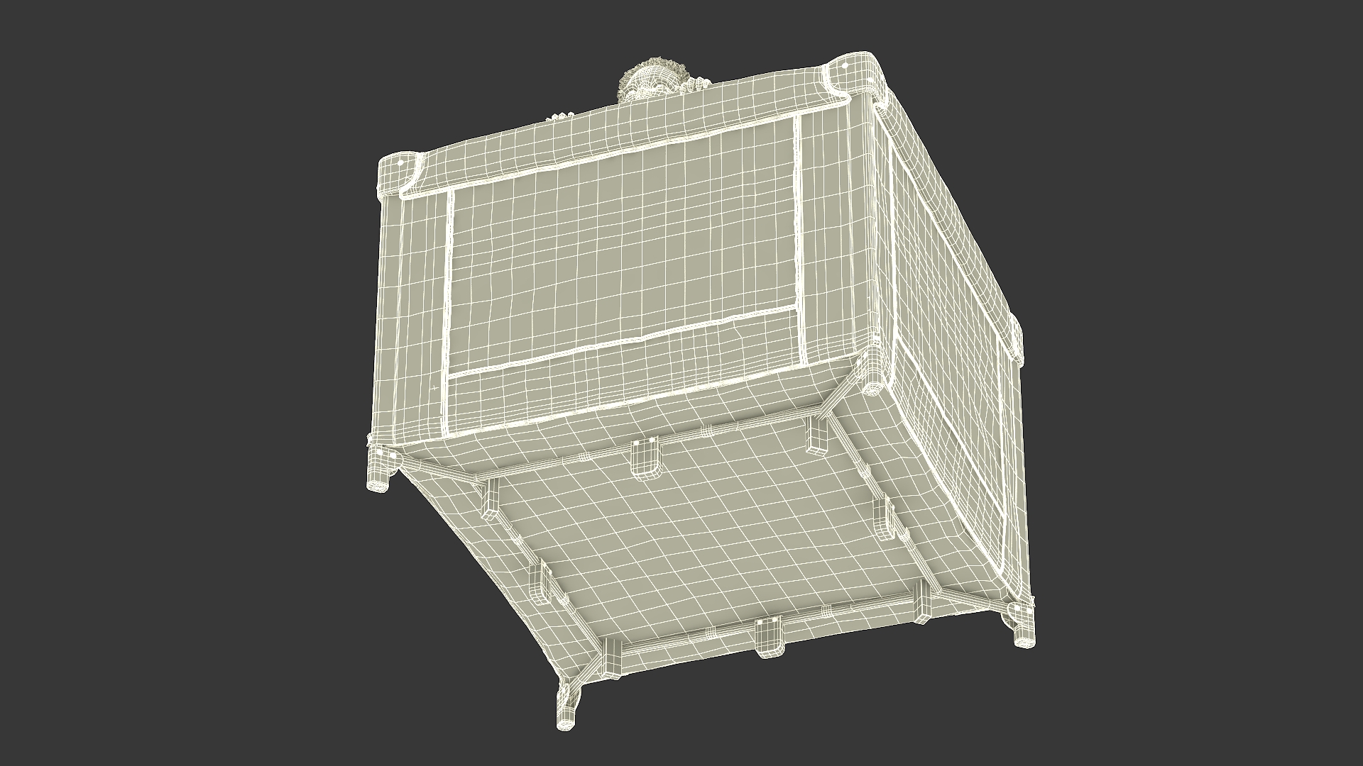 3D African Toddler Boy in Textile Playpen model