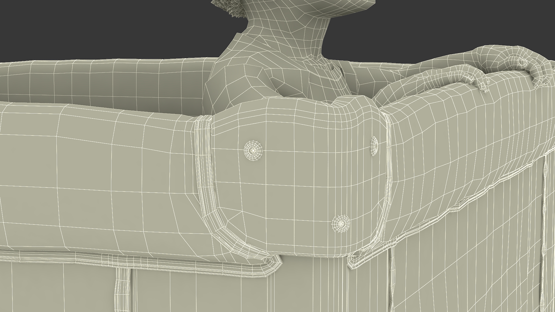 3D African Toddler Boy in Textile Playpen model