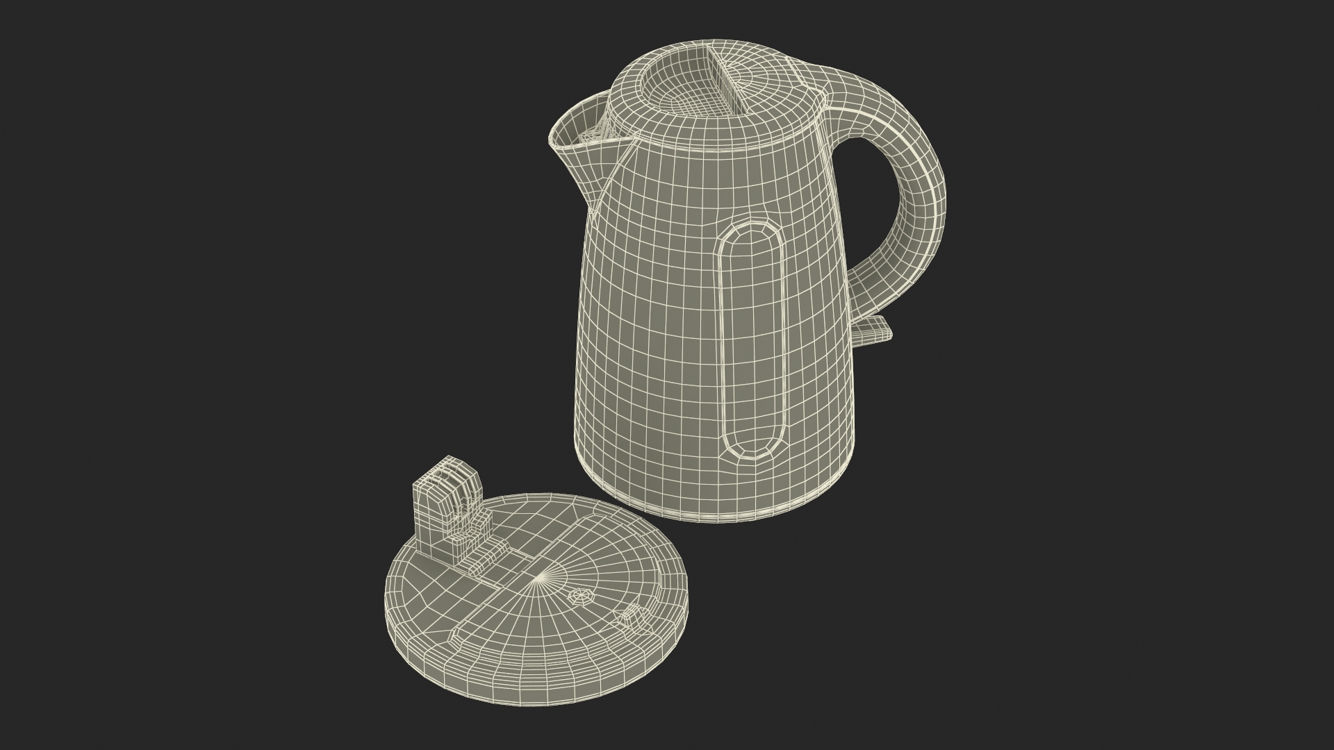 Plastic Electric Kettle No Water 3D